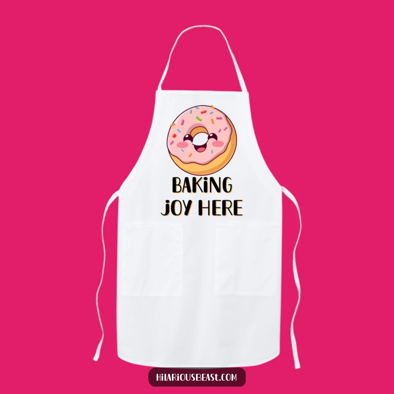 Funny Donut Bounce Apron: Bake with Joy and Sprinkled Style