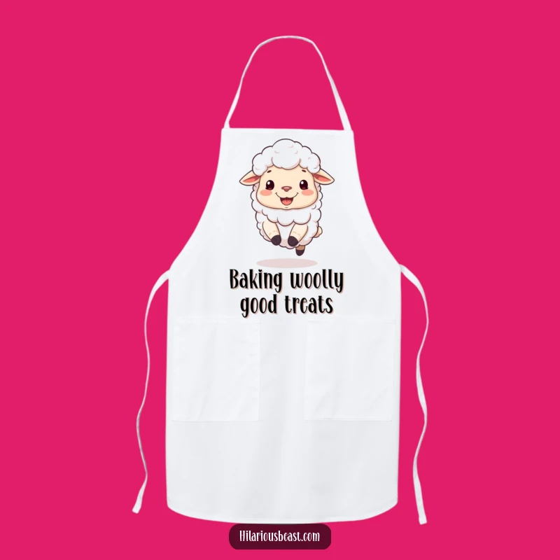 Funny Sheep Grin Apron - Silly Chef Kitchen Gift