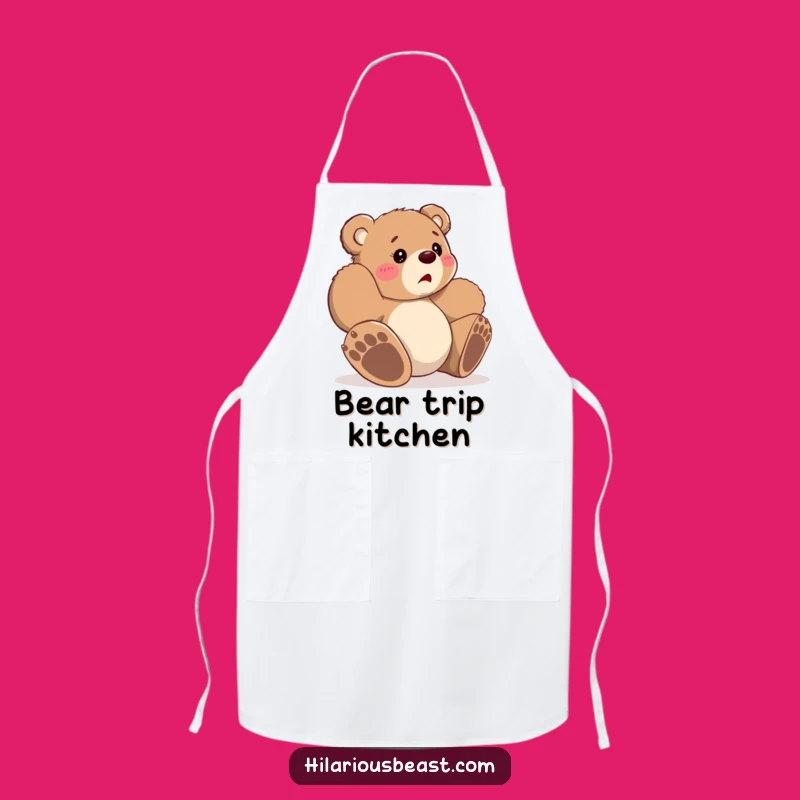 Funny Bear Cub Kitchen Apron - Cook with Adorable Clumsiness