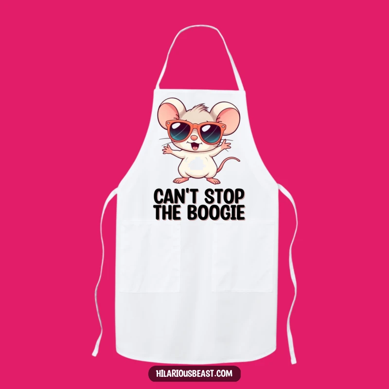 Funny Disco Mouse Apron - Groovy Sunglasses Kitchen Wear, Chef Gift