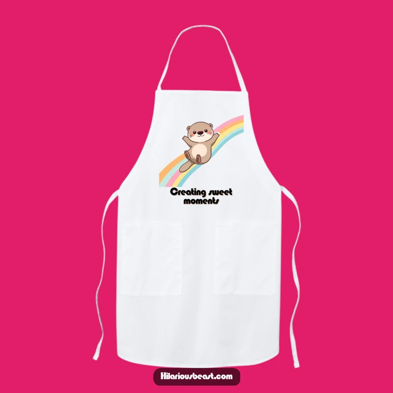 Funny Otter Sliding Apron Cook with Magic and Joyful Flair