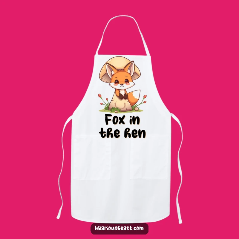 Funny Fox Cub Kitchen Apron - Cook with Mischievous Flair