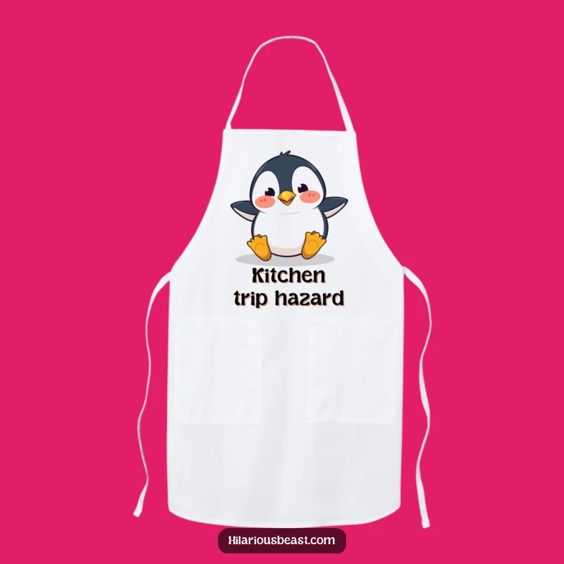 Funny Penguin Chef Apron - Clumsy Kitchen Mishaps, Perfect Gift for Cooks
