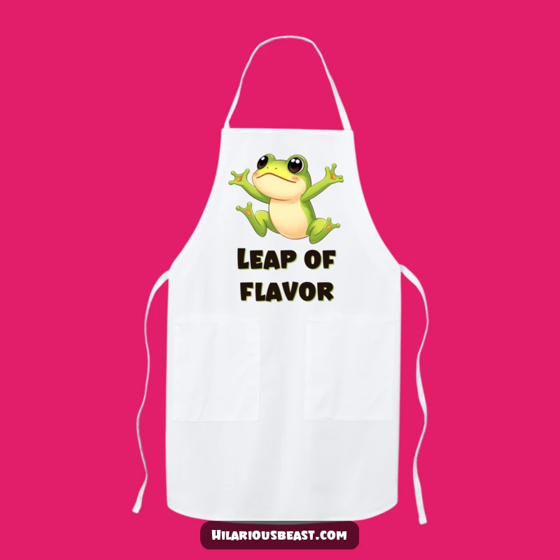 Funny Frog Apron: Chef's Surprised Leaping Frog, Kitchen Humorous Funny Gift