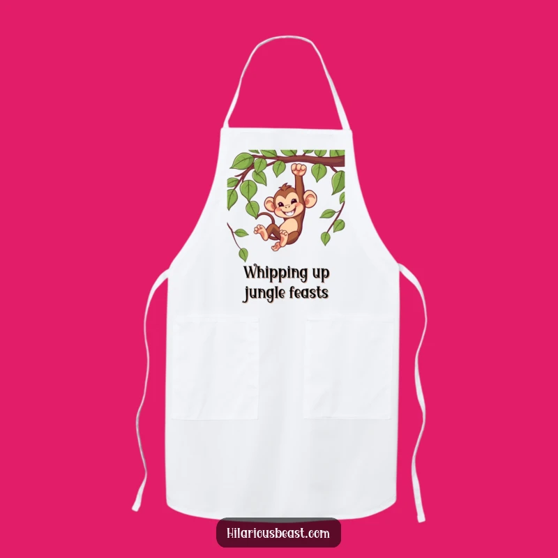 Funny Monkey Grin Apron - Mischievous Chef Kitchen Gift