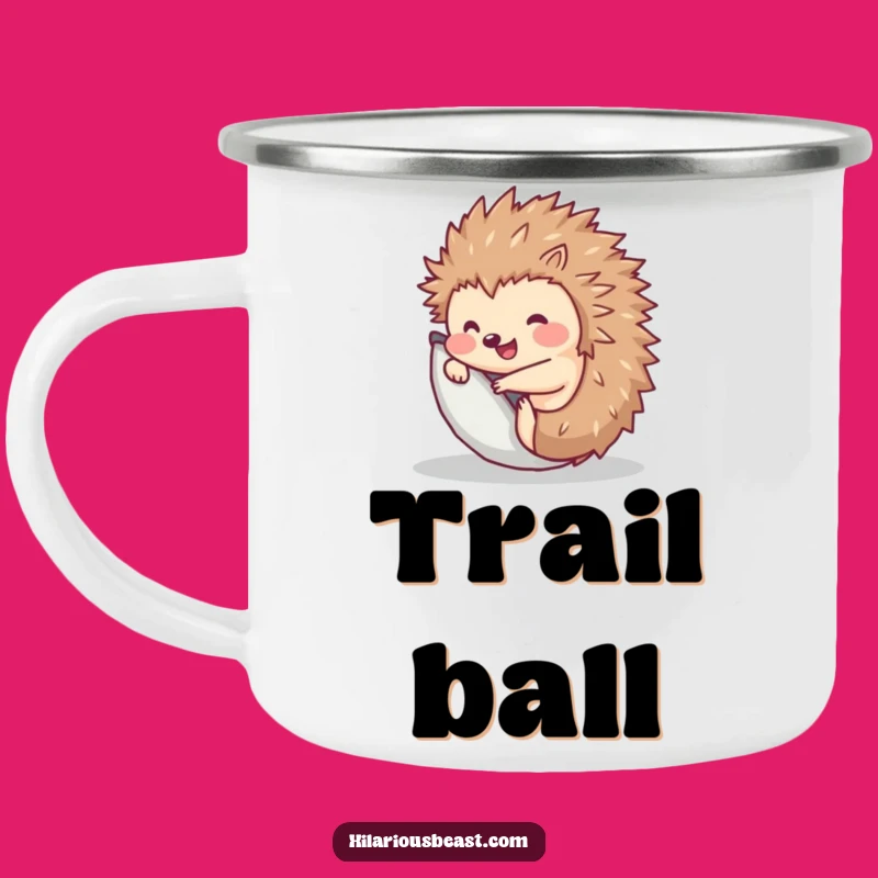 Funny Hedgehog Camping Mug - Durable Rolling Animal Mug, Great Outdoor Gift