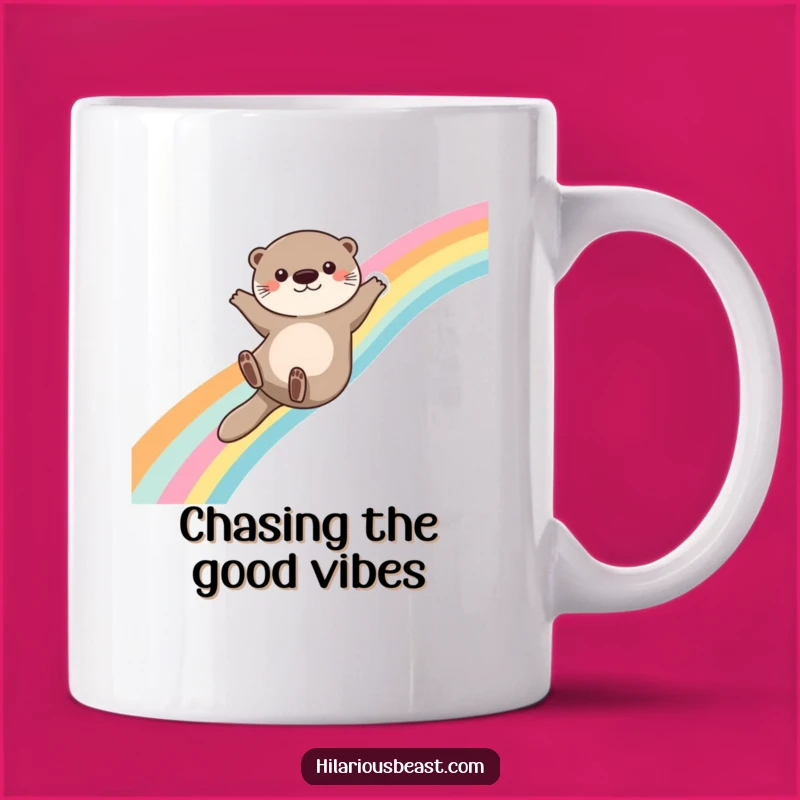 Funny Otter Sliding Mug A Magical Gift for Whimsical Moments