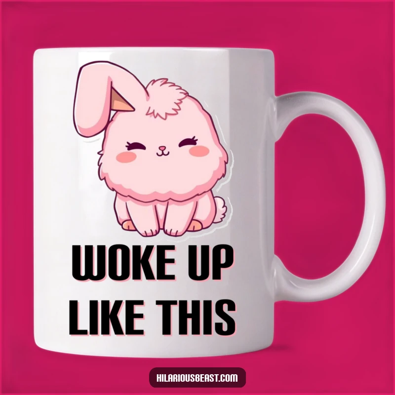 Funny Floppy Ear Bunny Mug, Adorable Fluffy Design, Perfect Humorous Gift for Bunny Lovers