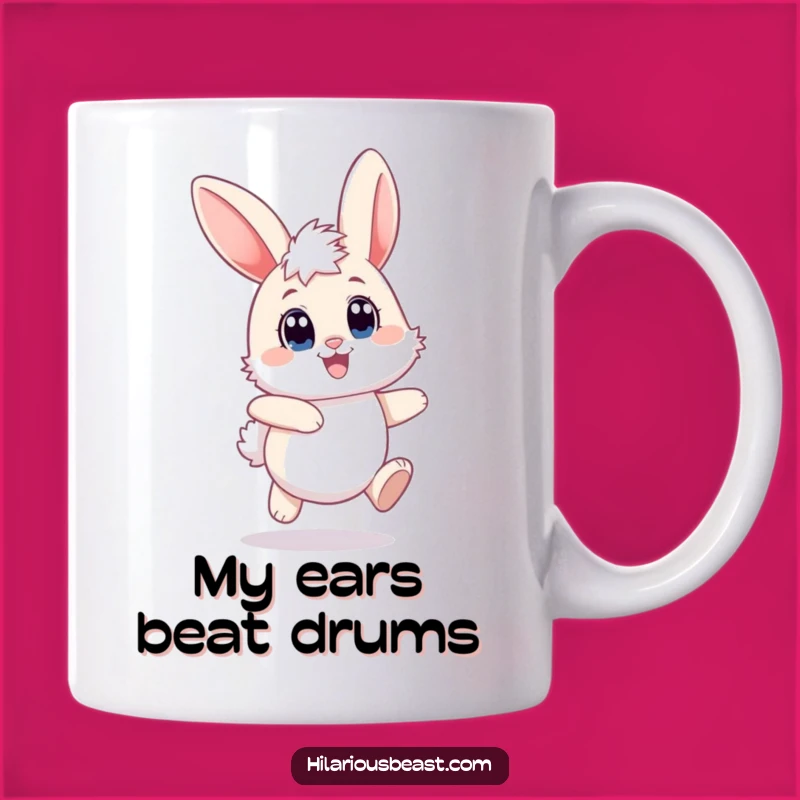 Funny Fluffy Bunny Hop Mug - Joyful Ears Flopping, Perfect Gift for Bunny Lovers