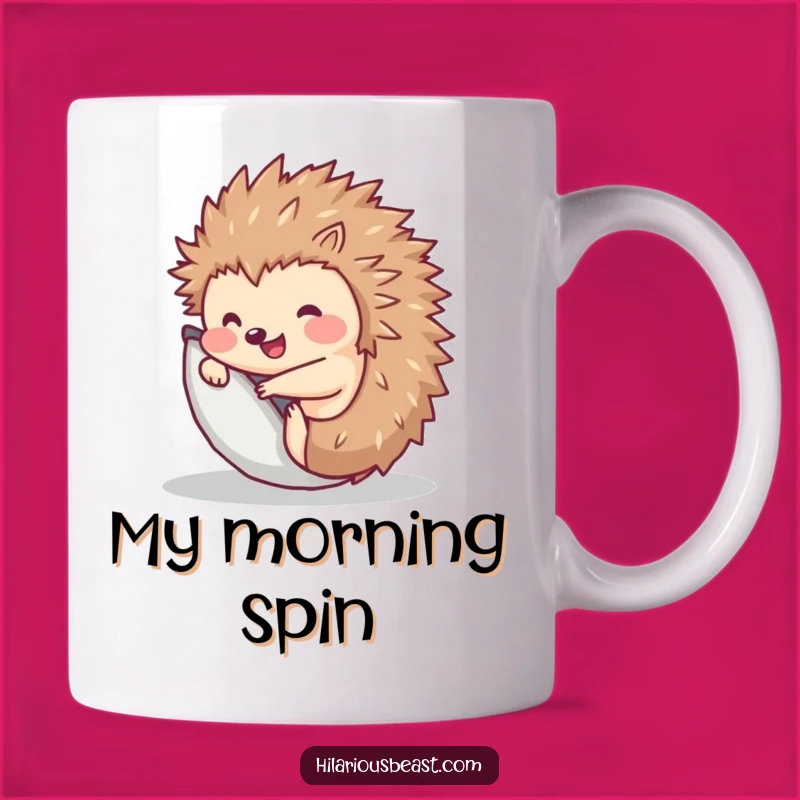 Funny Hedgehog Greeting Card Mug - Adorable Animal Humor Gift Idea