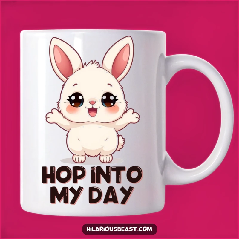 Funny Bunny Mug: Joyful Bouncing Character, Perfect Adorable Gift for Rabbit Lovers