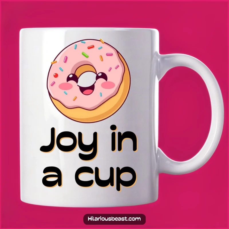 Funny Donut Joy Mug: A Deliciously Cheerful and Sprinkled Gift