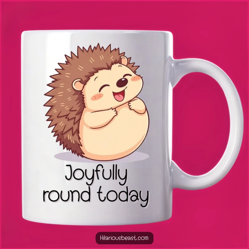 Funny Hedgehog Rolling Mug - Joyful Spiky Ball Gift for Happy People