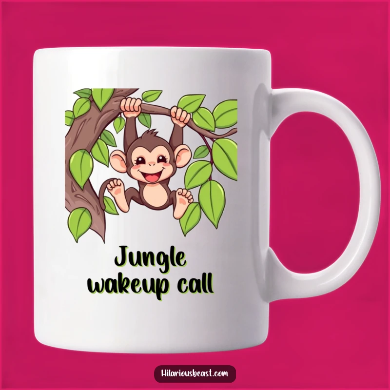 Funny Monkey Mug: Mischievous Vine Swinger, Perfect Jungle Gift for Laughs