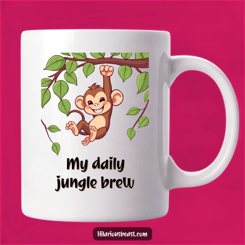 Funny Monkey Grin Mug - Mischievous Vine Swinger Gift