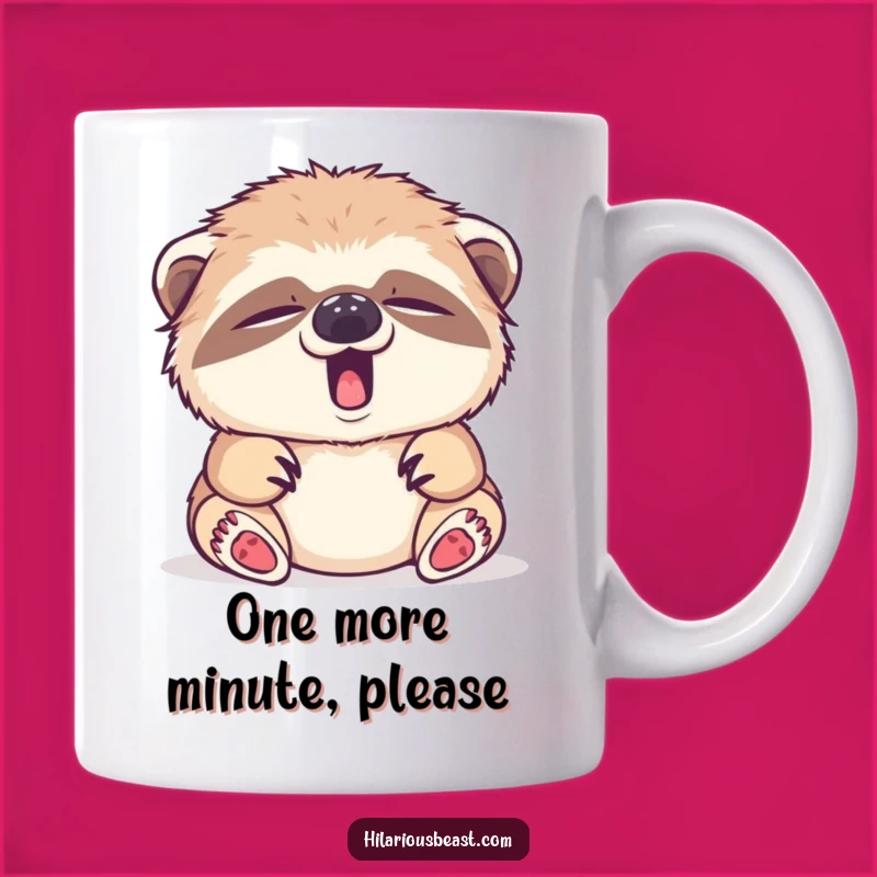Funny Sleepy Sloth Cub Mug: Tiny Yawn, Adorable Gift for Slow Mornings