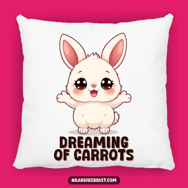 Funny Bunny Pillow: Soft Bouncing Character for Adorable Comfort