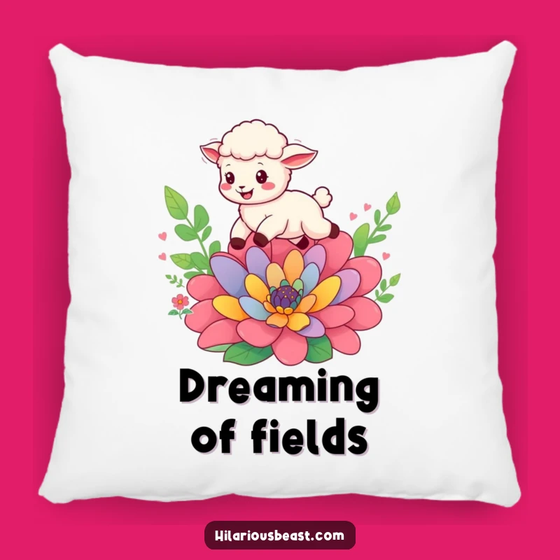 Funny Sheep Cub Joy Pillow - Add Comfy Cheer and Bouncy Energy