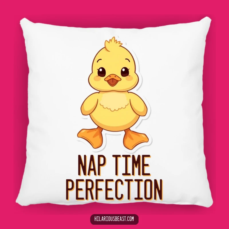 Funny Duckling Pillow: Soft Comical Waddling Duckling with Giant Feet, Cozy Funny Gift Decor