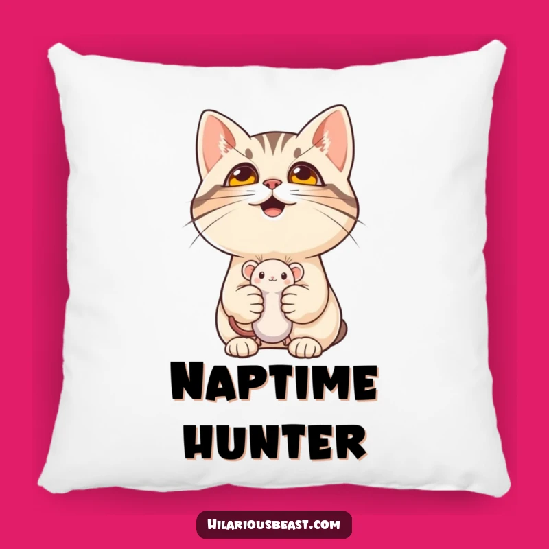 Funny Cat Mouse Toy Pillow: Snuggle Up with Mischievous Cuteness