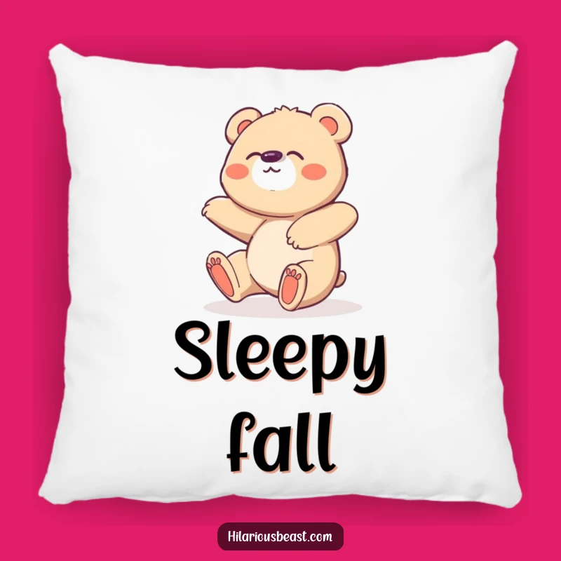 Funny Bear Cub Pillow: Cozy Clumsy Cushion - Adorable Giggling Funny Gift