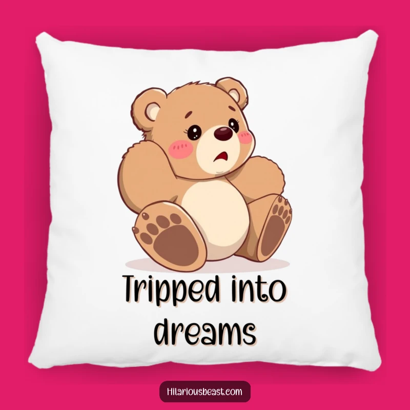 Funny Bear Cub Stumble Pillow - Add Comfy Cheer and Laughs