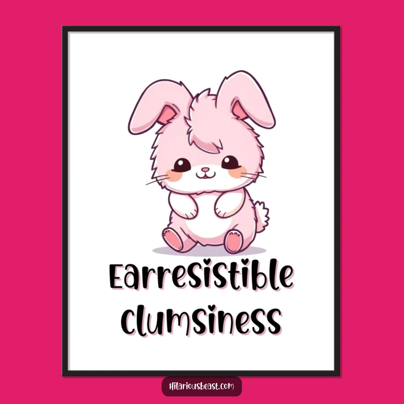 Funny Bunny Digital Art: Instant Tripping Download, Perfect Funny Gift