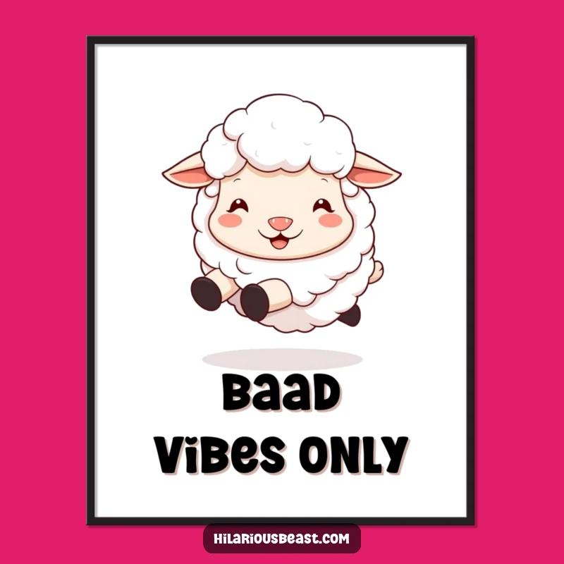 Funny Sheep Digital Art: Brighten Your Space with a Silly, Bouncing Friend!