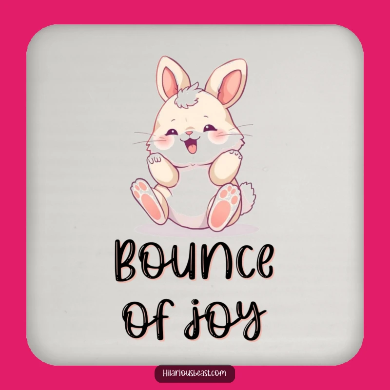 Funny Bunny Cub Coaster Set - Protect Surfaces with Playful Art