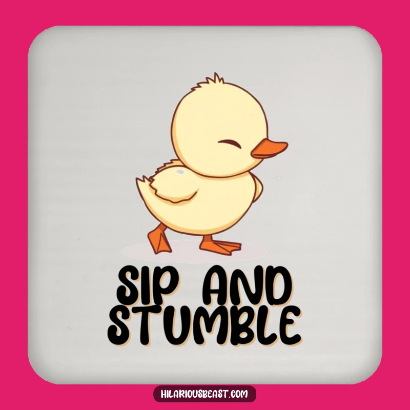 Funny Duckling Coaster - Adorable Tripping Drink Protector, Hilarious Bar Accessory