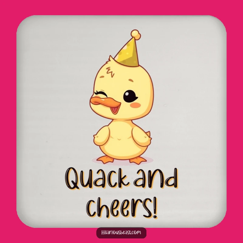 Funny Duckling Coasters: Protect Surfaces with Party Winks!