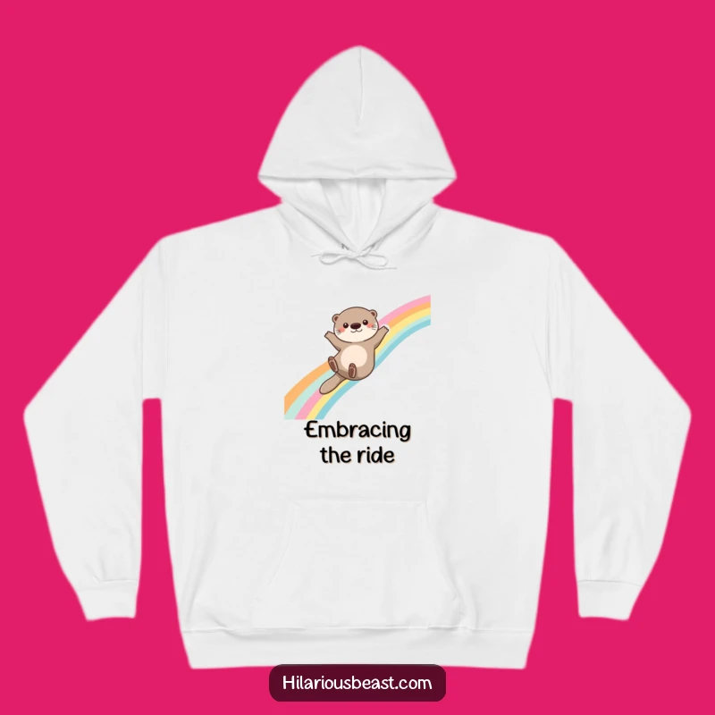 Cozy Funny Otter Sliding Hoodie for Magical Comfort and Joy