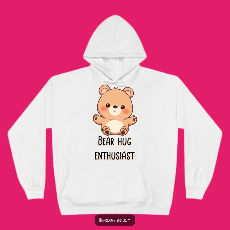 Funny Bear Hoodie: Cozy Waving Character, Perfect Warm & Friendly Wear