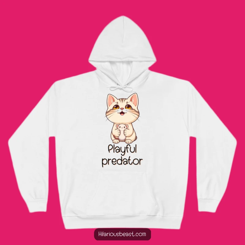 Funny Cat Mouse Toy Hoodie: Cozy Up with Cheeky Feline Humor