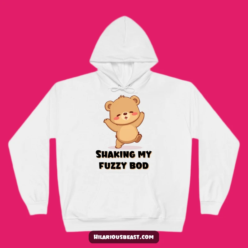 Funny Clumsy Bear Cub Hoodie, Shaky Dance Sweatshirt, Humorous Gift for Him