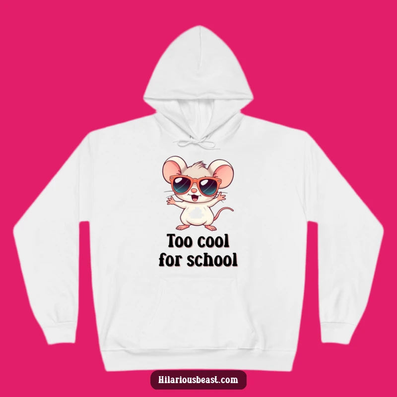 Funny Disco Mouse Hoodie - Cozy Groovy Sunglasses Sweatshirt, Perfect Gift