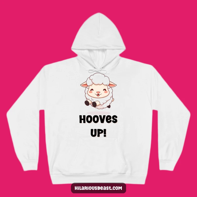 Funny Sheep Hoodie: Cozy Up with a Fluffy Friend's Silly Bounce!