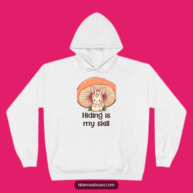 Funny Startled Rabbit Hoodie: Cozy Surprise for Humor Lovers Gift