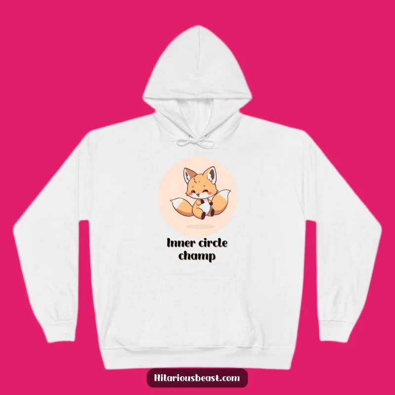Cozy Funny Fox Cub Tail Chase Hoodie - Warm & Hilarious Gift Idea
