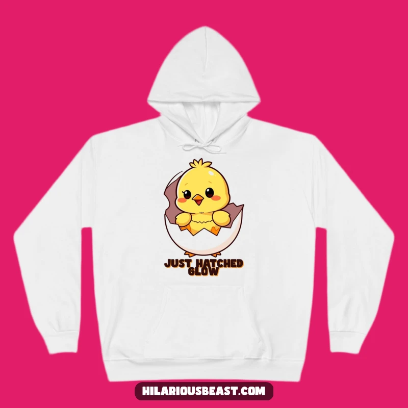 Funny Yellow Chick Hatching Hoodie: Cozy Surprise and Happy Humor