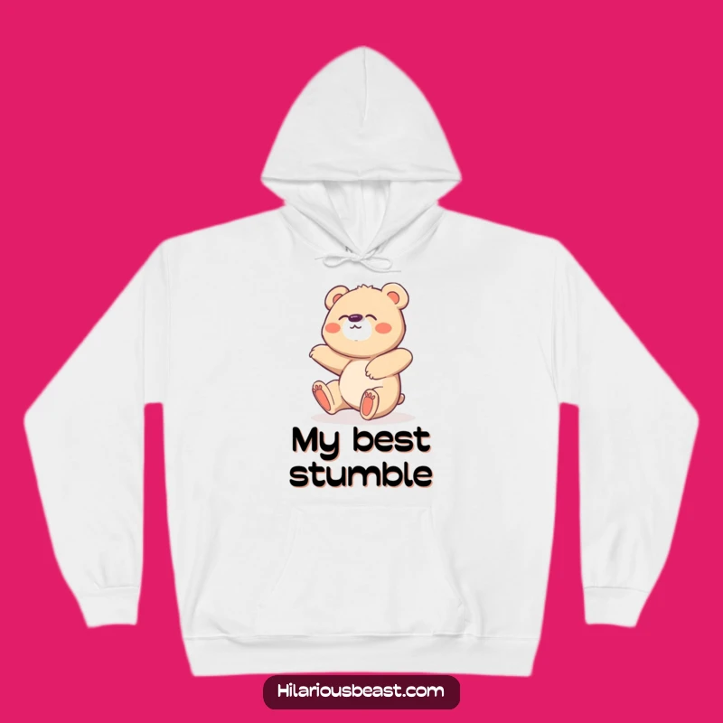 Funny Bear Cub Hoodie: Cozy Clumsy Animal Sweatshirt - Ideal Funny Gift
