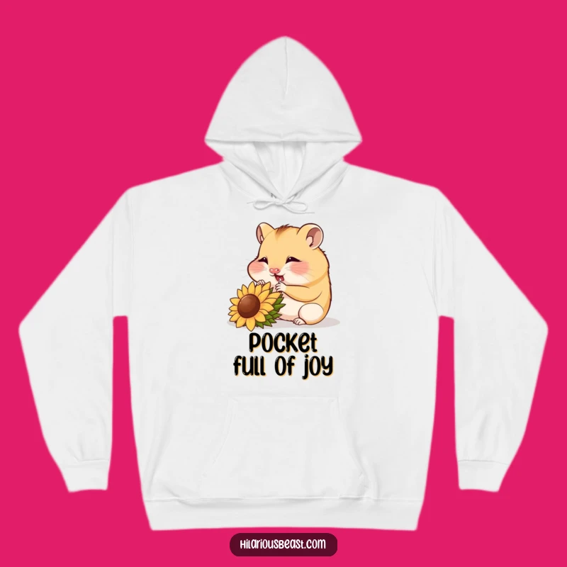 Funny Cozy Hamster Cub Hoodie: Munching Seed Sweatshirt, Warm Gift