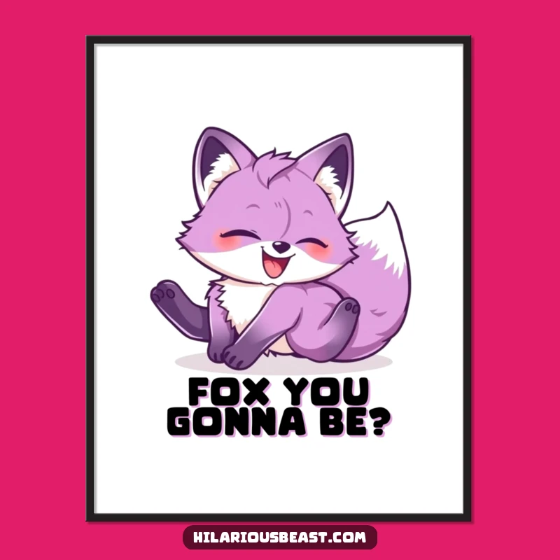 Free Printable Fox Cub Tumbling Wall Art: Glee Joyful Downloadable Decor