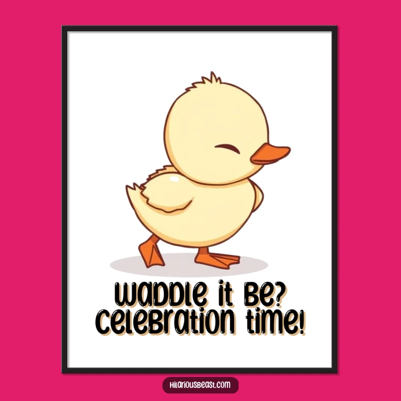 Free Printable Duckling Tripping Wall Art: Adorable Wobble Art for a Cute Downloadable Gift