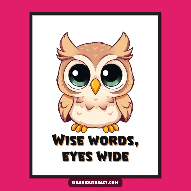 Free Printable Wall Art: Curious Owl Surprise Downloadable Art