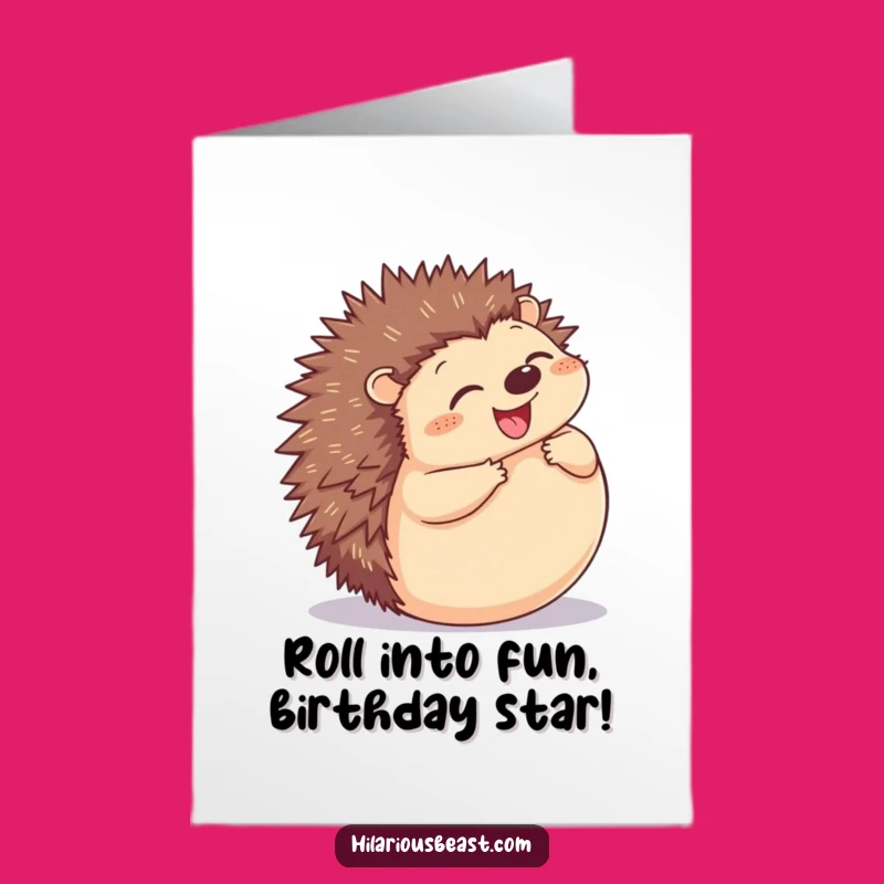 Free Printable Hedgehog Birthday Card: Joyful Rolling Fun for a Happy Downloadable Gift