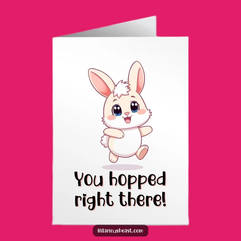 Free Printable Bunny Congratulations Card: Joyful Flop Funny Downloadable Gift for Friends