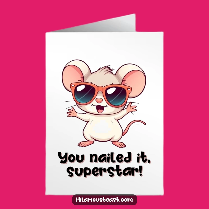 Free Printable Disco Mouse Congrats Card: Hilarious Downloadable Surprise for Any Win
