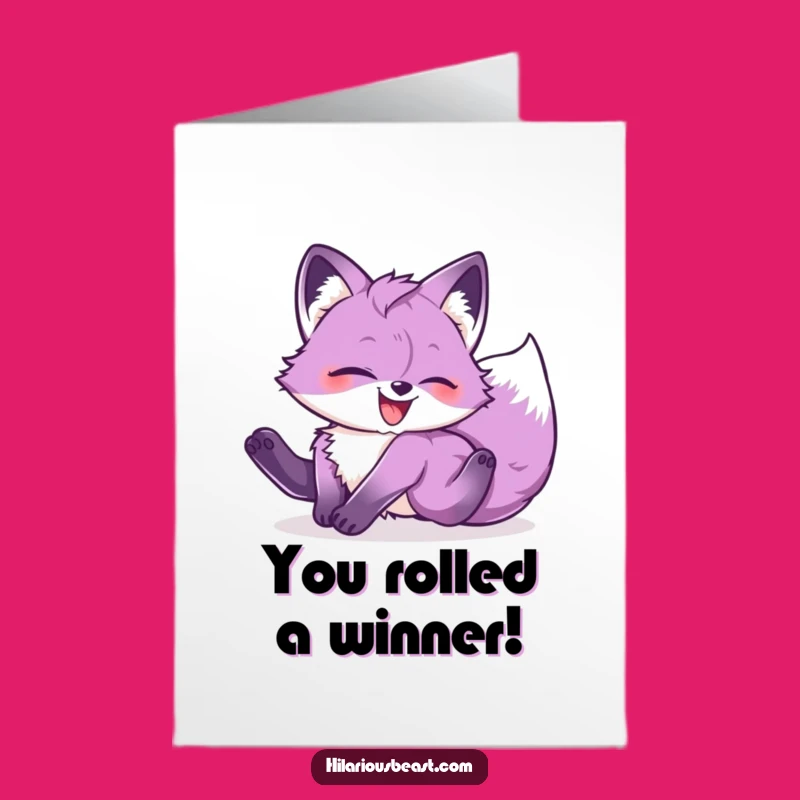 Free Printable Glee Fox Cub Congratulations Card: Tumbling Joy Downloadable