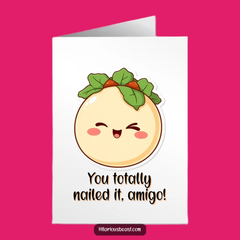 Free Printable Congrats Card: Winking Taco - Your Cheeky Downloadable Celebration!